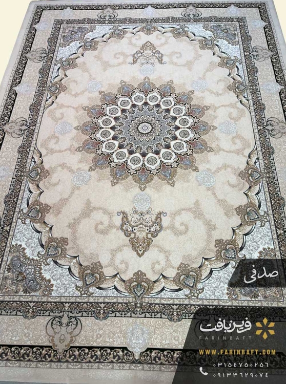 فرش طرح آنیسا 700 شانه صدفی ساده